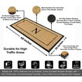 thumbnail image 3 of A1HC Natural Coir & Rubber Monogrammed Door Mat, 30x60 in, Thick Durable Heavy-Duty Entrance Mat with Thin Profile for Front Door, 3 of 7