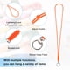 thumbnail image 2 of Uxcell 2-Pack Cuerdas para Identificación, Correa de Llave Ajustable Naranja con Broche Redondo para Portatarjetas, 2 of 7