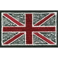 thumbnail image 2 of Mens Union Jack Flag Premium Polo Shirt - White/Graphite, Large, 2 of 3