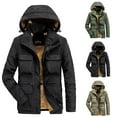 thumbnail image 4 of Quinlirra Mens Jacket 3XL Men's Solid Color Baseball Suit Functional Multi Pocket Coat Three Coat Work Jacket, 4 of 4