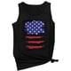 thumbnail image 3 of Camisetas sin mangas con estampado de bandera del Día de la Independencia sin mangas con cuello redondo para mujer a la moda Pompotops lopia989005, 3 of 4