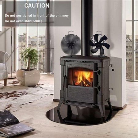 Large Heat Powered Fan Quiet Fireplace Wood Burning | Walmart Canada