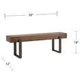 thumbnail image 7 of SEI Furniture Dunlin Rustic Industrial Wooden Bench in Natural Reclaimed, 7 of 7