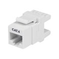 thumbnail image 1 of StarTech.com 180&deg; Cat 6 Keystone Jack - RJ45 Ethernet Cat6 Wall Jack White - 110 Type C6KEY110SWH, 1 of 2