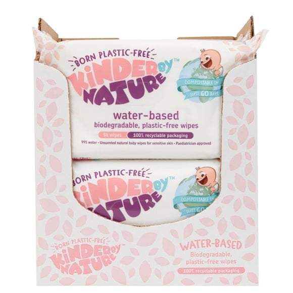 Toallitas húmedas para bebés a base de agua Jackson Reece Kinder by Nature - 56