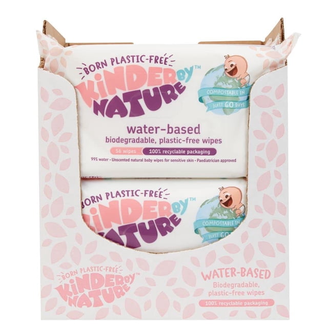 Toallitas húmedas para bebés a base de agua Jackson Reece Kinder by Nature - 56