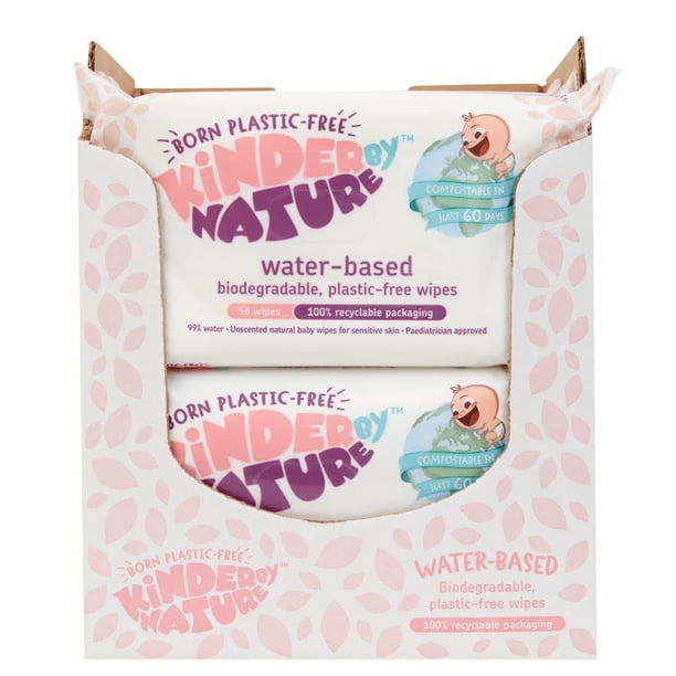 Toallitas húmedas para bebés a base de agua Jackson Reece Kinder by Nature - 56