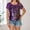 Purple, variant on Womens T Shirts Casual Sequin Short Sleeve Round Neck Disco Party Summer Blouse Shirt Daily Wear Night Out Tshirts Tops