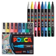 Posca 8-Color Paint Market Set, PC-3M Fine