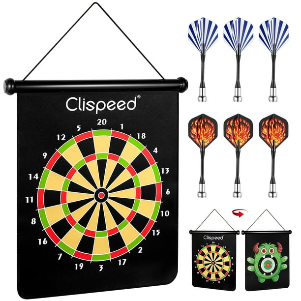 Dart Board Set Doublesided Reversible Dart Game Cool Toy Gift