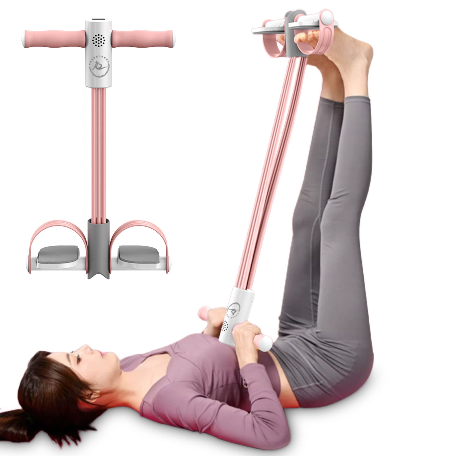 Upgrade Foot Pedal Resistance Bands with Handles,Multifunction 4 -Tube Yoga Tension Rope Fitness Equipment With LED Counting, for ABS, Core ,Thigh , Arms, Pilates,Strength, Equipment for Home Workout