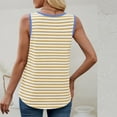 thumbnail image 7 of WCJM Women Pajamas Set Short Sleeve T Shirt Women's Short Sleeve T-Shirt Women's Striped Suspender Vest Casual Vest Round Neck Fashionable Sleeveless Summer Clothing 2026, 7 of 7