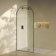 thumbnail image 6 of Porte 34 x 76 Framed Fixed 3/8 in. (10mm) Clear Tempered Glass Shower Door with Black Matte Frame, 6 of 6