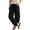Black, variant on Nestiefly Women's Summer Linen Pants Casual High Waisted Wide Leg Palazzo Trousers Boho Cropped Work Pants with Pockets Black L