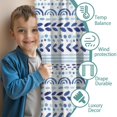 thumbnail image 3 of Blackout Kids Curtains,Blue Striped Geometric Pattern Childrens Insulated Curtains Set Of 2,Bedroom Essentials,Toddler Room Decor 52x84in(132x213cm), 3 of 5