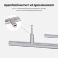 thumbnail image 3 of 10 tiradores de acero inoxidable para muebles de cocina, tiradores en T de 96 mm de ancho para cajones, armarios, dormitorios, puertas de cocina (15-plata), 3 of 4