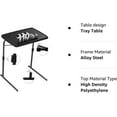Adjustable TV Tray Folding Table Trays with 6 Height & 3 Tilt Angle Bed