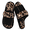 Black Leopard, variant on Women Slippers Memory Foam Slip-Resistant House Slippers,Fuzzy,Open Toe,Black Leopard