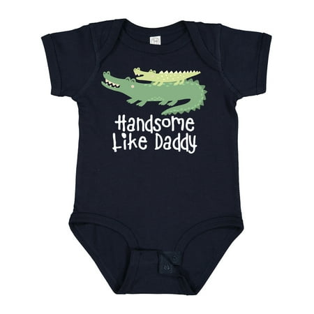 

Inktastic Alligator Handsome Like Daddy Baby Boy Gift Baby Boy Bodysuit