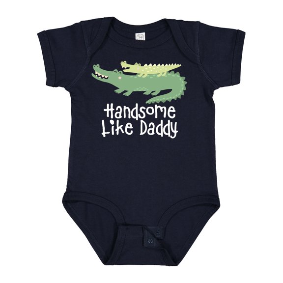 Inktastic Alligator Handsome Like Daddy Baby Boy Boys Baby Bodysuit
