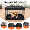 thumbnail image 4 of Dog Playpen 4 Panels Foldable Metal Dog Exercise Pen with Bottom Pad Cover, 4 of 9