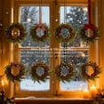 thumbnail image 6 of Guvpev Christmas Mini Wreaths, Set of 2/3/4/6/8/10/12 Small Artificial Pine Cabinet Rings with Bows and Berries, Holiday Door and Window Decor, Hanging Indoor Outdoor Decorations, 6 of 14