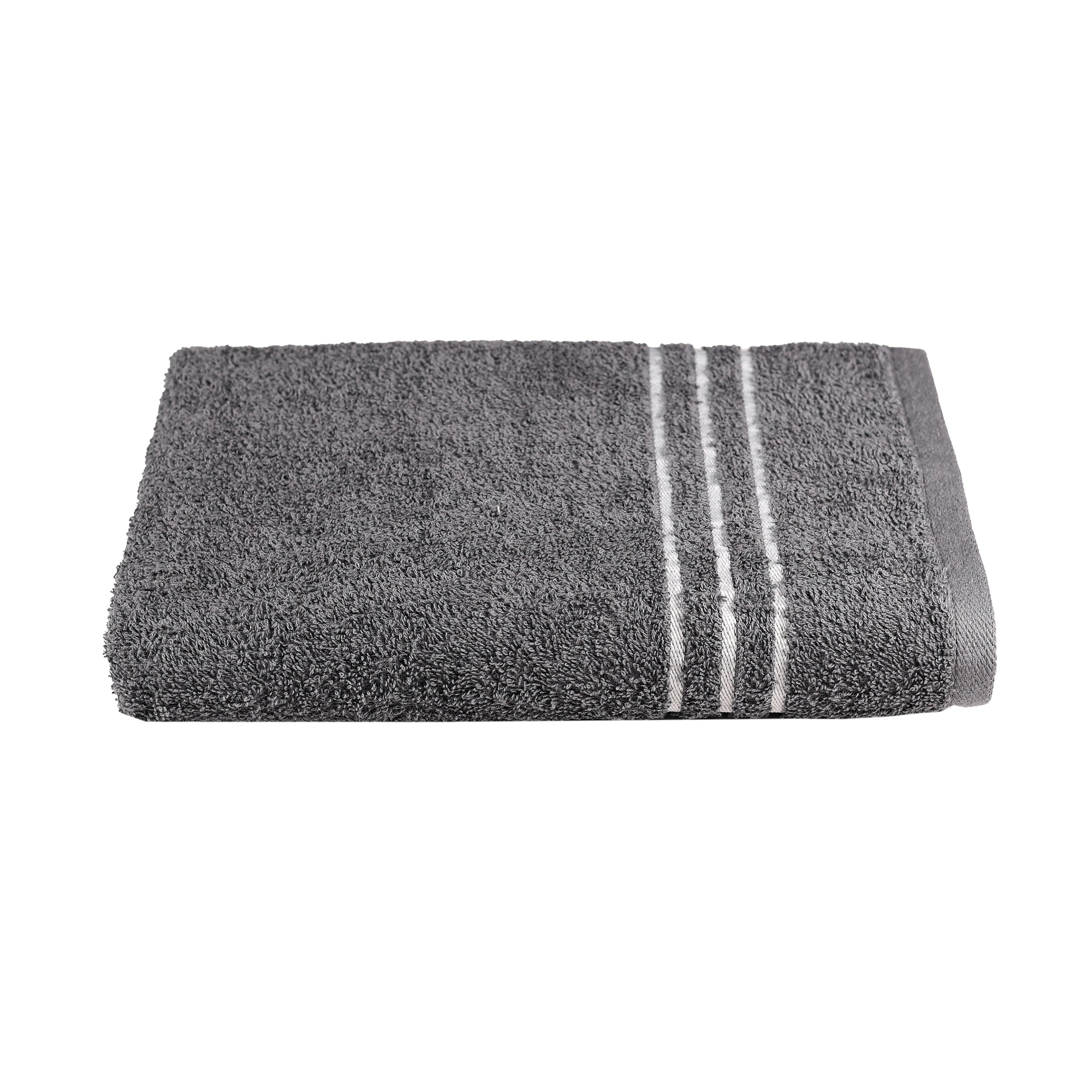 Mainstays Soft & Plush Cotton Bath Towel, Gray