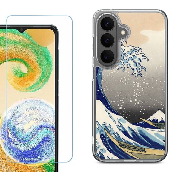Phone Case for Samsung Galaxy A37 5G, with Screen Protector, by OneToughShield - Great Wave