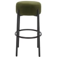 thumbnail image 4 of SAFAVIEH Couture Paisleigh Round Backless Bar Stool, Forest Green/Black, 4 of 10