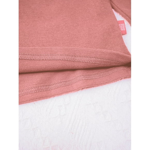 Jizyo Boys Girls Turtleneck Tshirt Cotton Long Sleeve Shirt Solid Color Warm Tee Tops Pink 100