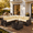 Beige-6, variant on Aiho Outdoor Patio Furniture Set with All Weather Wicker, 6 Pieces Outdoor Sectional Sofa with Soft Cushions and Coffee Table, For Garden, Backyard, Poolside, Patio, Porch and Balcony - Gray