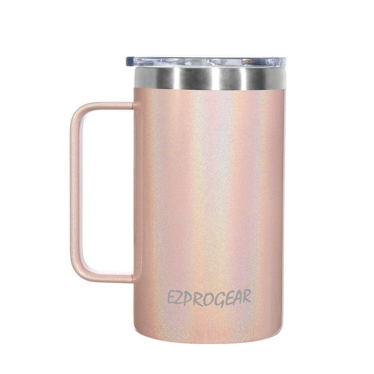 Ezprogear 32 oz Stainless Steel Beer Tumbler Double Wall Rose Gold