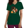 thumbnail image 2 of Haivin Thanksgiving Womens Short Sleeve V-Neck Tops with Dual Pockets, Cotton Nursing Uniform for Medical and Home Care, 2 of 7