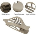 thumbnail image 4 of Unique Bargains 2pcs Plastic Hair Claws Hair Clips Hair Barrettes for Women Beige 4.69''x1.89''x1.02'', 4 of 7
