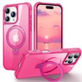 thumbnail image 1 of Magnetic for iPhone 16 Pro Max Case [Compatible with Mag-safe] with Stand, [Military Grade Drop Protection] Shockproof Translucent Back Slim Protective, 1 of 10