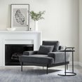 thumbnail image 2 of Armchair Accent Chair, Dark Grey Gray, Fabric, Living Kitchen Cafe Bistro Hospitality Restaurant, Modern Contemporary HB34546, 2 of 8