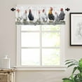 thumbnail image 2 of Rustic Rooster Kitchen Valances for Windows 60x18 Inch Kitchen Curtains Valances Rod Pocket White Chicken Country Bathroom Window Valances for Window Treatment Decor, 2 of 6
