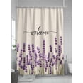thumbnail image 5 of Shower Curtains Watercolor Lavender Floral Bath Curtain Vintage Plant Waterproof Bathroom Shower Curtain Set with Hooks Decoration 72 x 72 Inches, 5 of 7