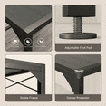 thumbnail image 3 of Aiho 25.6" Dining Table Set for 2, Kitchen Table with 2 Stools, Wood Dining Room Dinette Sets with Metal Frame for Breakfast Nook and Small Space - Black, 3 of 6