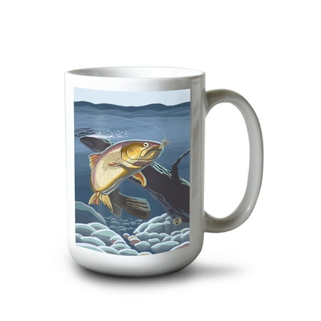 

15 fl oz Ceramic Mug Cutthroat Trout Dishwasher & Microwave Safe
