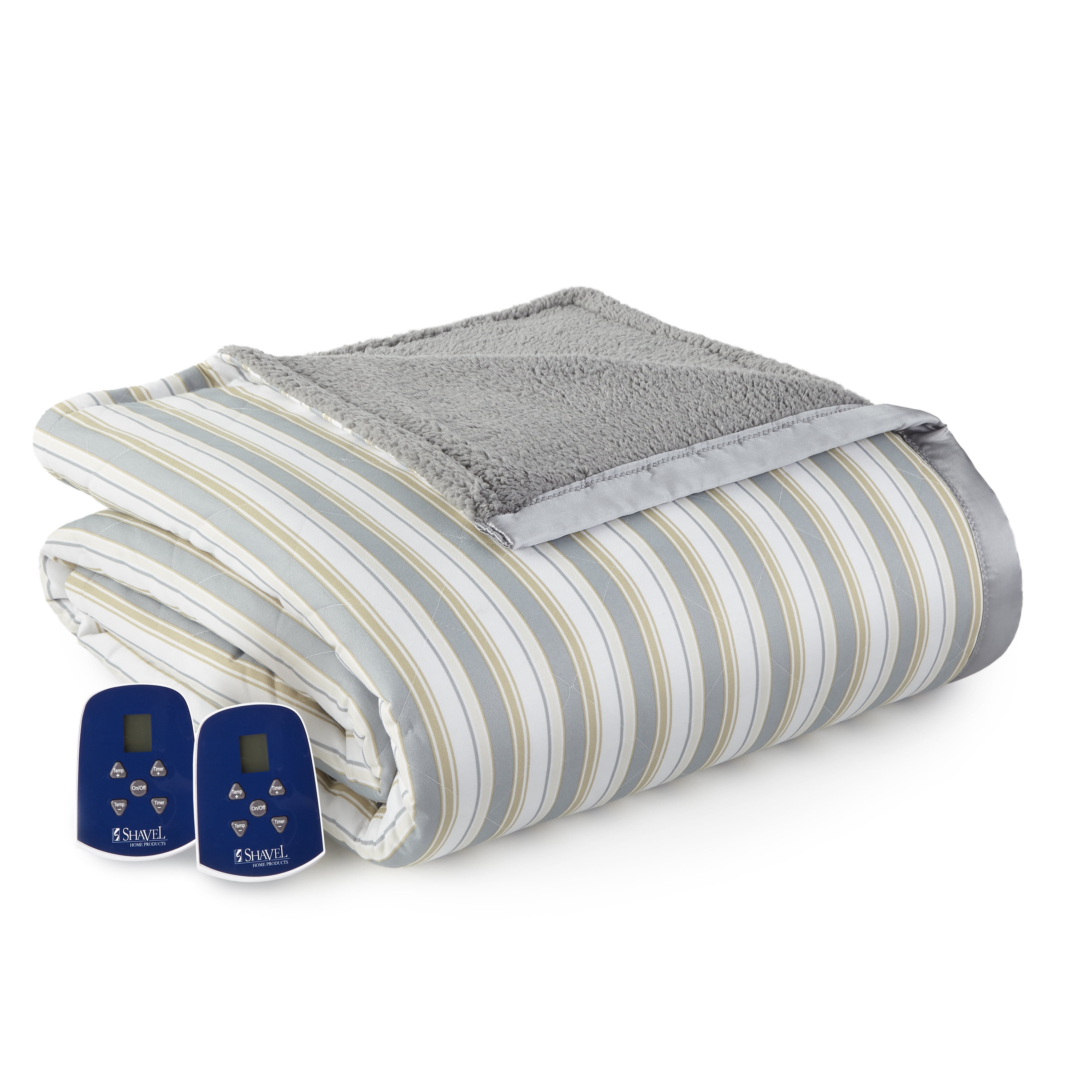 Shavel Home Products Micro Flannel® Reverse to Sherpa Electric Blanket