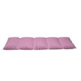 thumbnail image 2 of Pink Floor Pillow Lounger Cover, Vertical Hexagonal Shapes with Dots Inside Tied with Lines Geometric Vibrant, Nap Mat Printed Fabric Case for 5 Pillows, 88" x 36", Pale Blue White Pink, by Ambesonne, 2 of 5