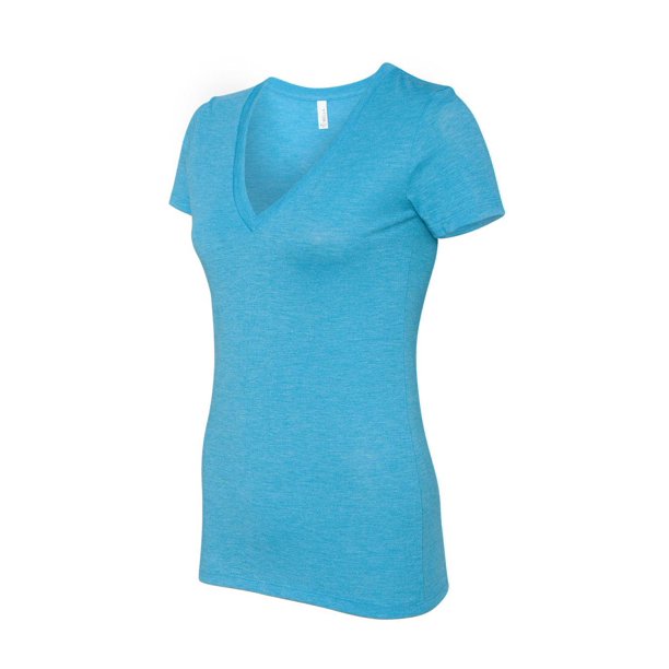 aqua blue v neck shirt