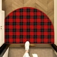 thumbnail image 3 of Half Round Doormat Indoor Welcome Mat Half Round Rugs Non-Slip Kitchen Mat for Home Living Room Laundry Room Study Bedroom Winter Christmas Tree Rugs, 3 of 5