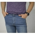 thumbnail image 4 of Skylinewears Mens Slim Straight Fit Stripe Jean with Stretch Skinny Denim Biker Pants, 4 of 7