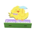 thumbnail image 2 of Mesa de Pascua Signo de la placa DIY DIY Creativo Pollo Amarillo Práctico Multicolor Rebanadas de madera para la oficina de la casa de la casa decoración de la casa de campo 2pcs Inevent HA030569-00, 2 of 7