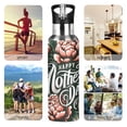 thumbnail image 5 of Flowers Mother's Day Sports Water Bottle with Straw Lid Insulated Stainless Steel Leak Proof BPA Free Thermal Mug with Handle for Gym Yoga Cycling Camping, 5 of 8