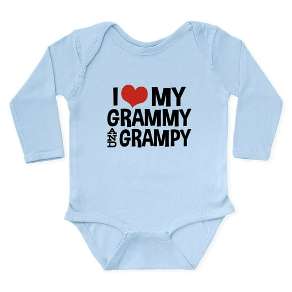CafePress - Grammy And Grampy Long Sleeve Infant Bodysuit - Long Sleeve Cotton Baby Bodysuit