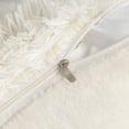 thumbnail image 2 of Nvzi Funda de cojín de felpa suave de dos piezas, funda de almohada de piel sintética suave, funda de almohada decorativa de felpa suave, adecuada para sofá o dormitorio, 17x17 pulgadas, blanco roto, 2 of 5