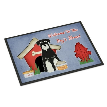 Carolines Treasures Dog House Collection Standard Schnauzer Salt and Pepper Door Mat Indoor Rug or Outdoor Welcome Mat
